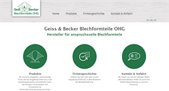 Desktop Screenshot of geiss-becker-blechformteile.de