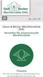 Mobile Screenshot of geiss-becker-blechformteile.de