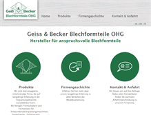 Tablet Screenshot of geiss-becker-blechformteile.de